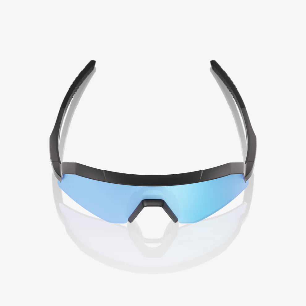 100 Percent Sunglasses - SLENDALE Youth - Matte Black - HiPER Blue Multilayer Mirror Lens