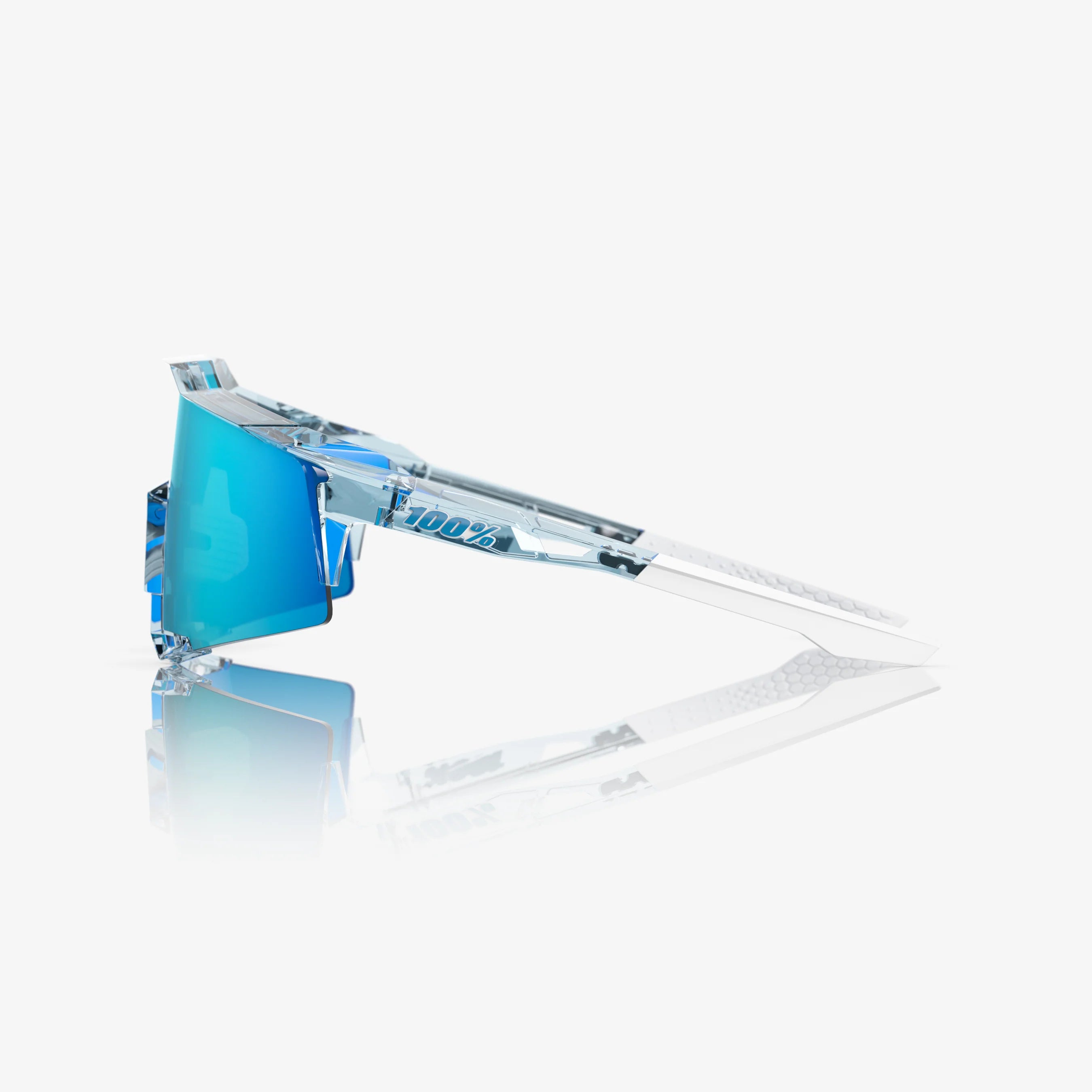 100 Percent Sunglasses - Speedcraft - Polished Translucent Mint Blue Topaz Mirror Lens
