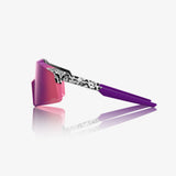 100 Percent Sunglasses - Aerocraft - Elly 3 White Venom - Purple Mirror Lens