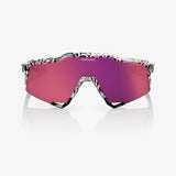 100 Percent Sunglasses - Speedcraft - Elly 3 White Venom HiPER Dark Purple Mirror Lens w/ Bonus HiPER Coral Lens