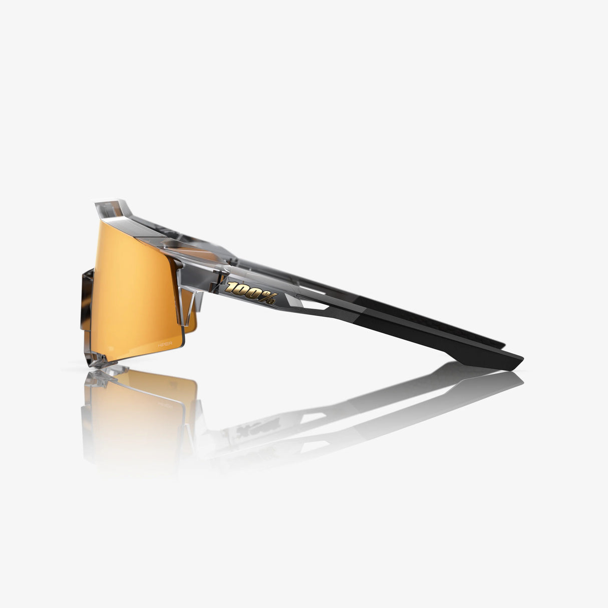 100 Percent Sunglasses - Speedcraft - MLB Authentic Polished Translucent Grey HiPER® 24K Gold Mirror Lens