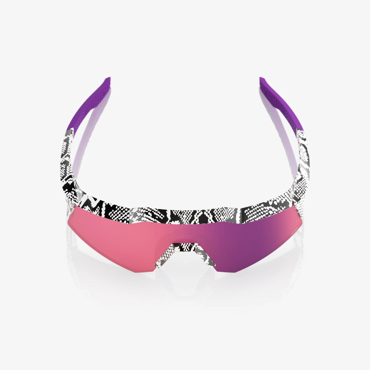 100 Percent Sunglasses - Speedcraft XS - Elly 3 White Venom HiPER Dark Purple Mirror Lens w/ Bonus HiPER Coral Lens