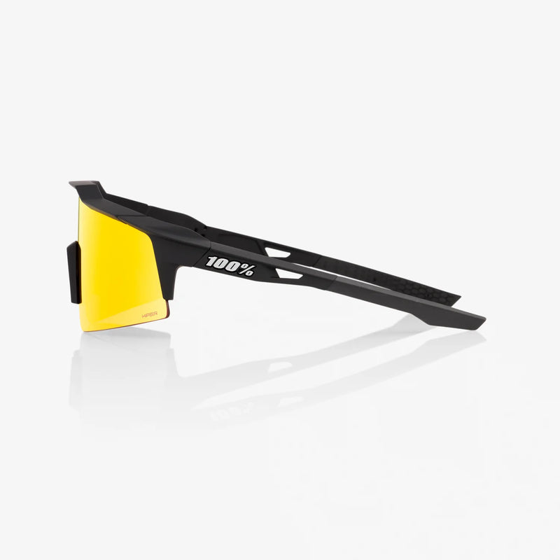 100 Percent Sunglasses - SPEEDCRAFT SL - Soft Tact Black - HiPER Red Multilayer Mirror Lens - Smash It Sports