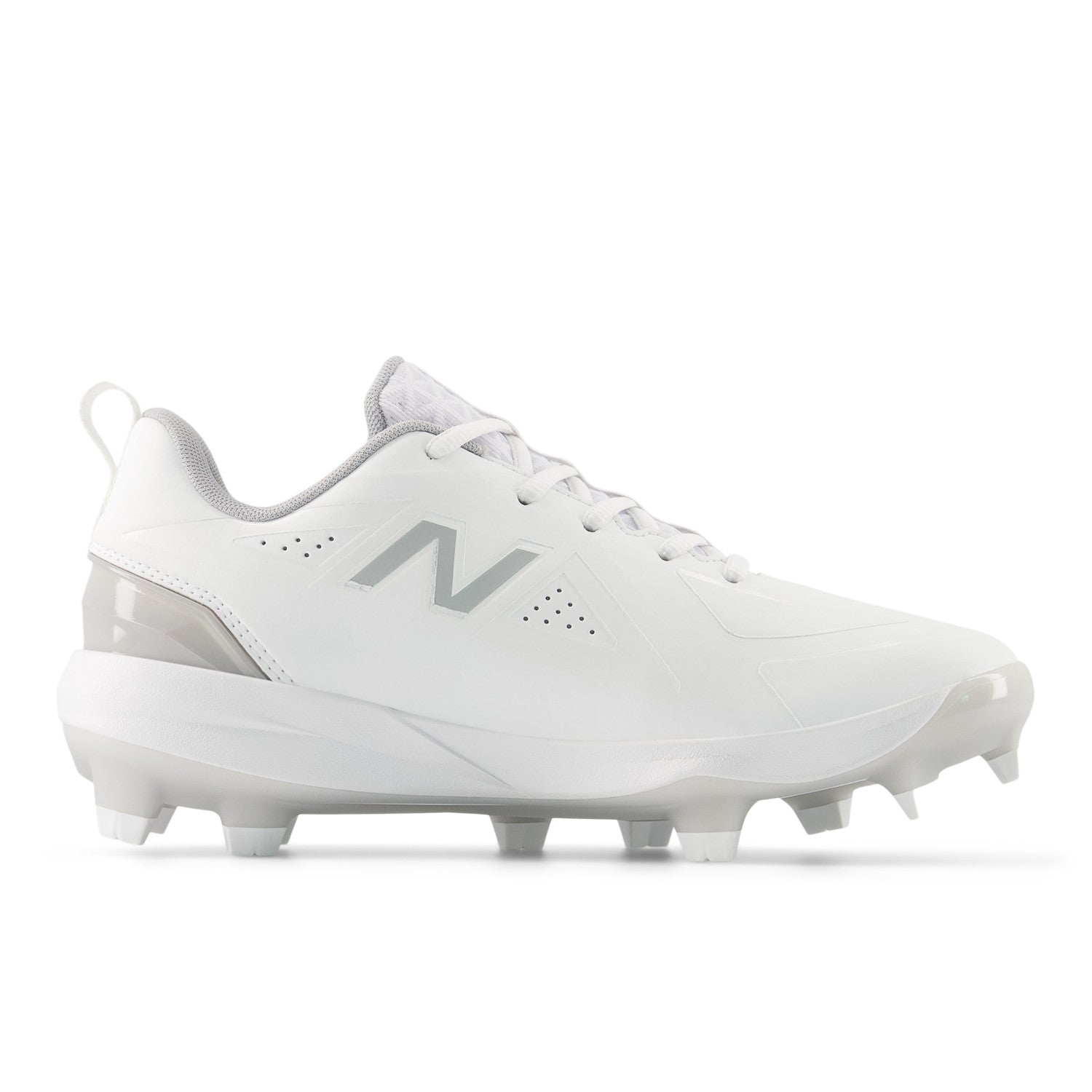 New Balance Women's FUSE v5 Molded Fastpitch Softball Cleats - White/Raincloud - SPFUSEW5