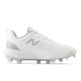 New Balance Women's FUSE v5 Molded Fastpitch Softball Cleats - White/Raincloud - SPFUSEW5