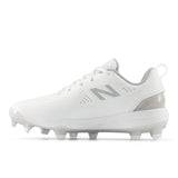 New Balance Women's FUSE v5 Molded Fastpitch Softball Cleats - White/Raincloud - SPFUSEW5
