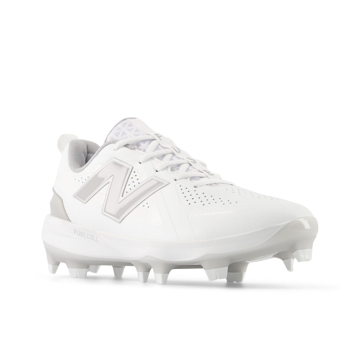 New Balance Women's FUSE v5 Molded Fastpitch Softball Cleats - White/Raincloud - SPFUSEW5