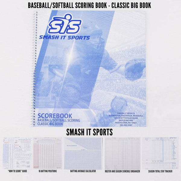 SIS Baseball/Softball Score Book (16 Position) - Smash It Sports