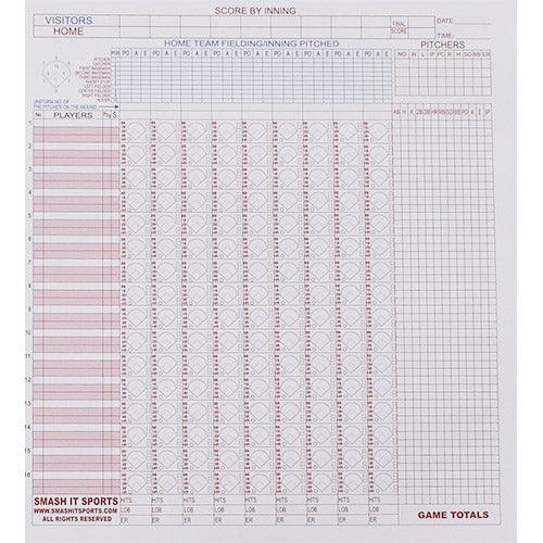 SIS Baseball/Softball Score Book (16 Position) - Smash It Sports