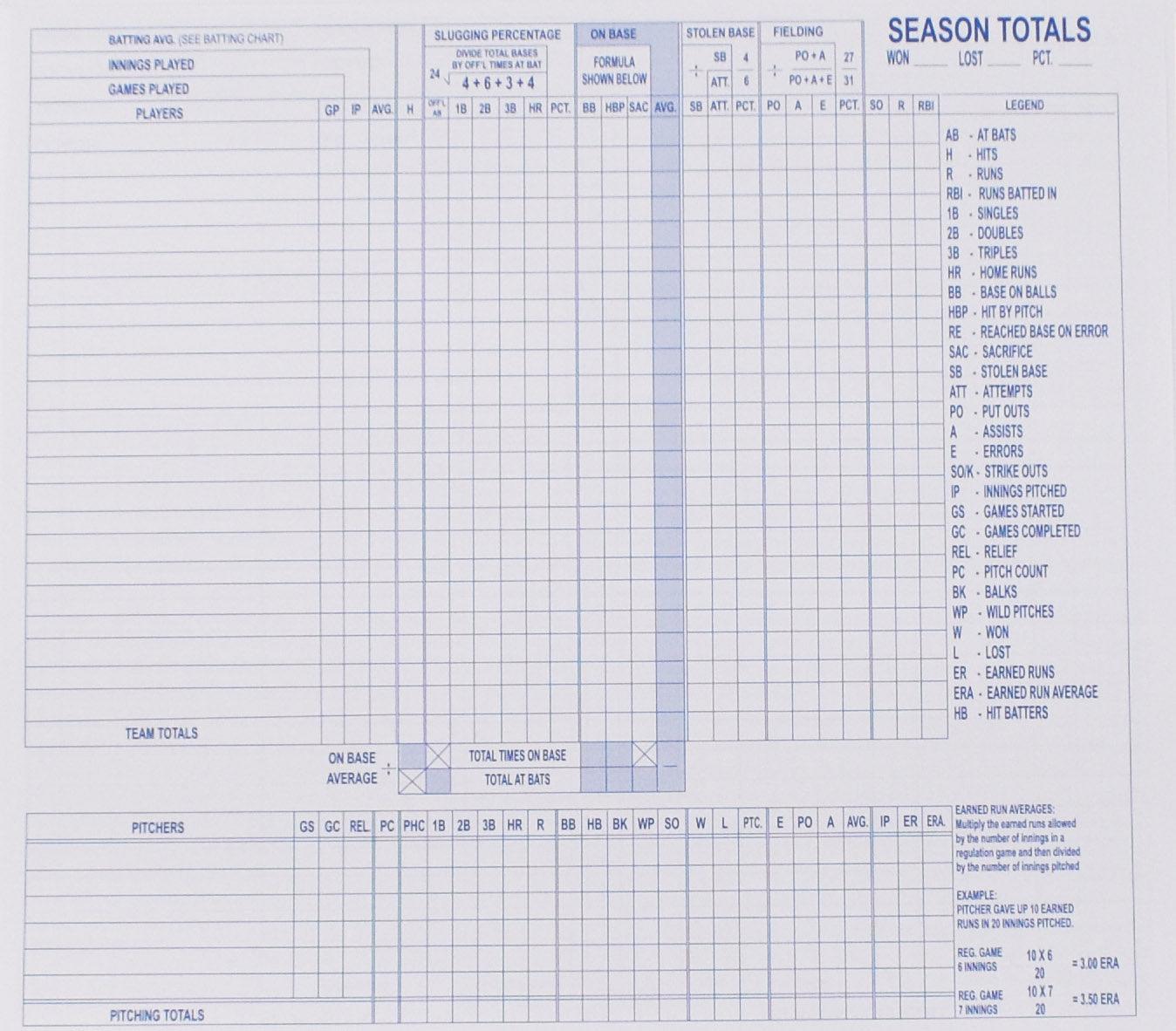 SIS Baseball/Softball Score Book (16 Position) - Smash It Sports