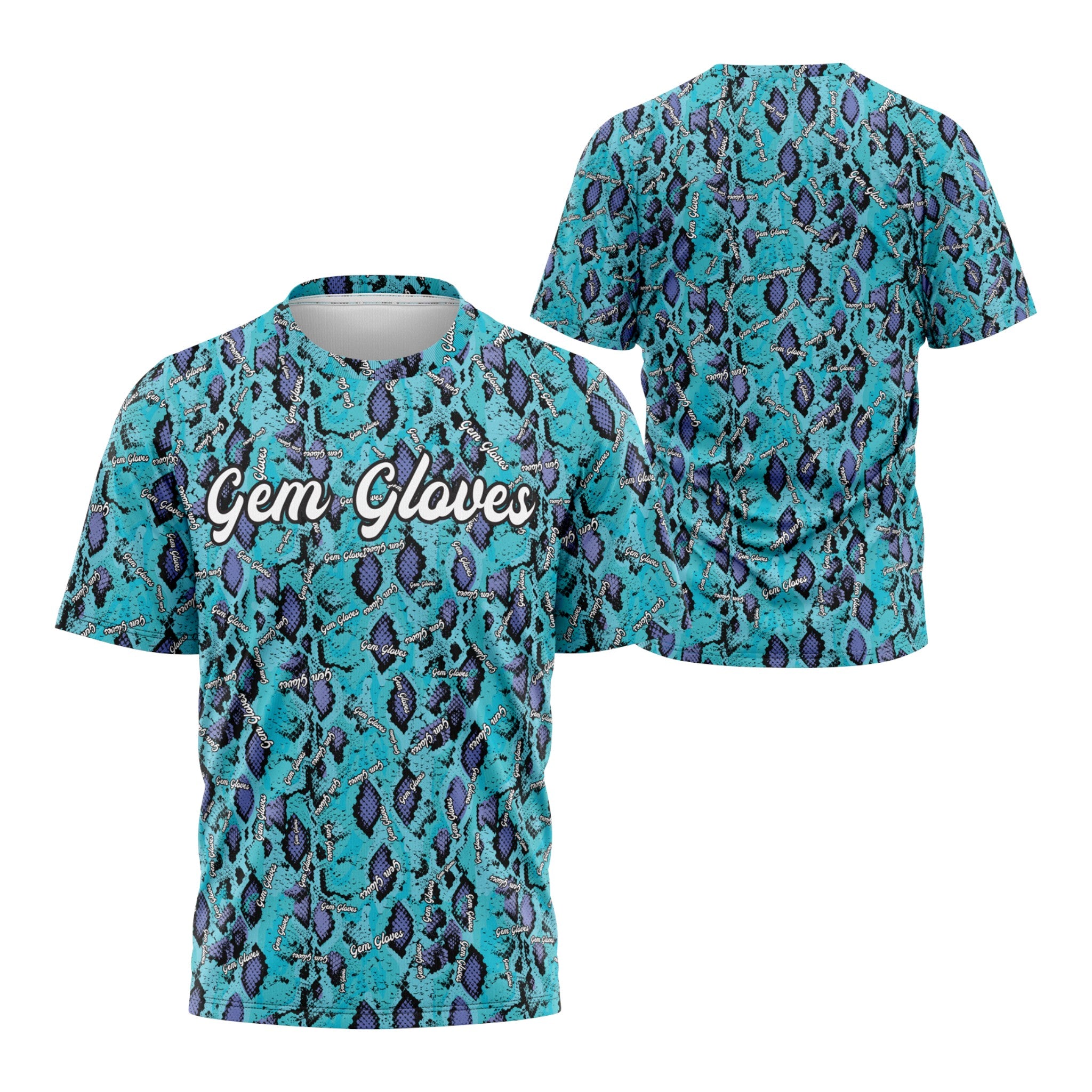 Gem Gloves Short Sleeve Shirt - Blue Venom