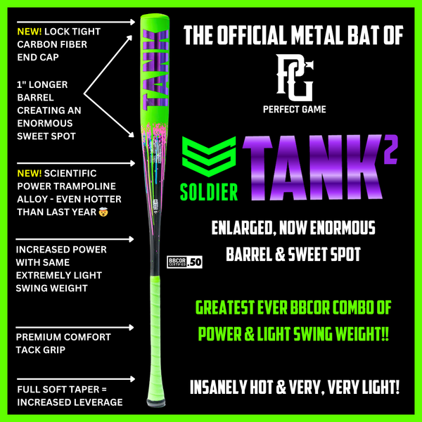 2026 Soldier Tank Drip -3 BBCOR Baseball Bat