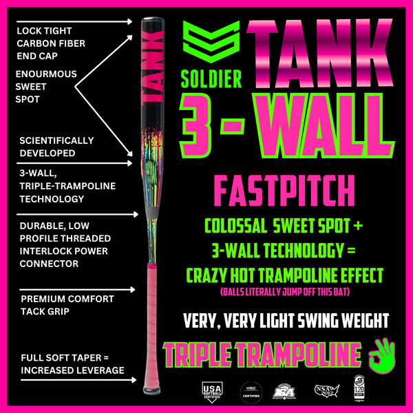 2026 Soldier Tank Drip Fastpitch Softball Bat -9