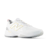 New Balance Women's FUSE v5 Turf Trainer Softball Shoes - White/Gold - STFUSEE5