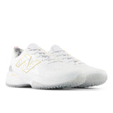 New Balance Women's FUSE v5 Turf Trainer Softball Shoes - White/Gold - STFUSEE5