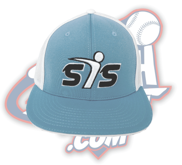 Smash It Sports (SIS) Logo Hat Richardson 165 (Carolina/White/Black, Richardson) - Smash It Sports