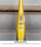 2025 Miken Freak Gold 1-Piece Maxload USSSA Slowpitch Softball Bat - MSU5FRKG1L
