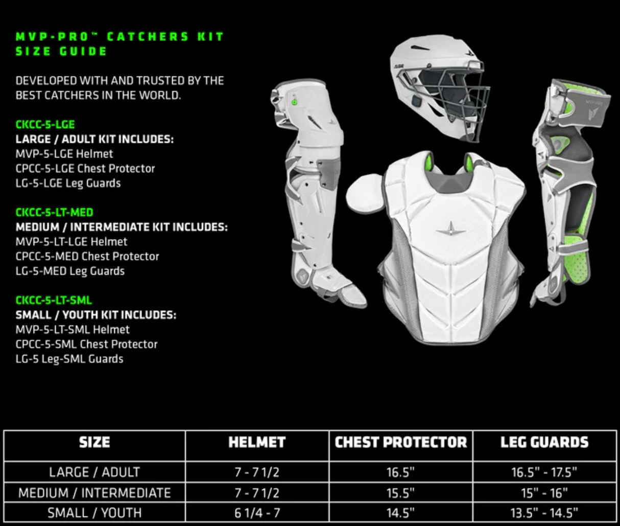 All-Star MVP-PRO Series Adult Catchers Set - Solid Colors