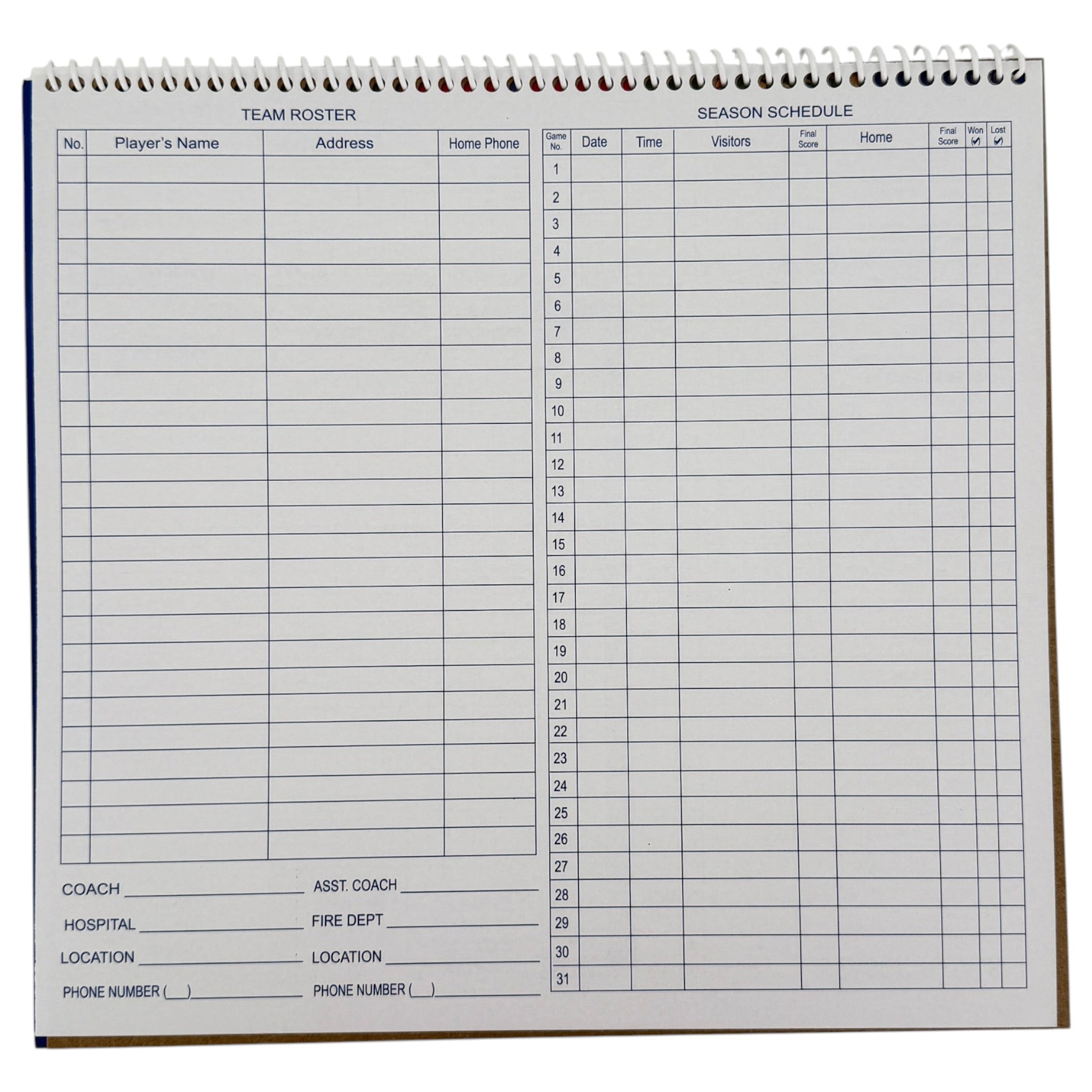 Smash It Sports Baseball/Softball Classic Big Book Score Book (16 Position)