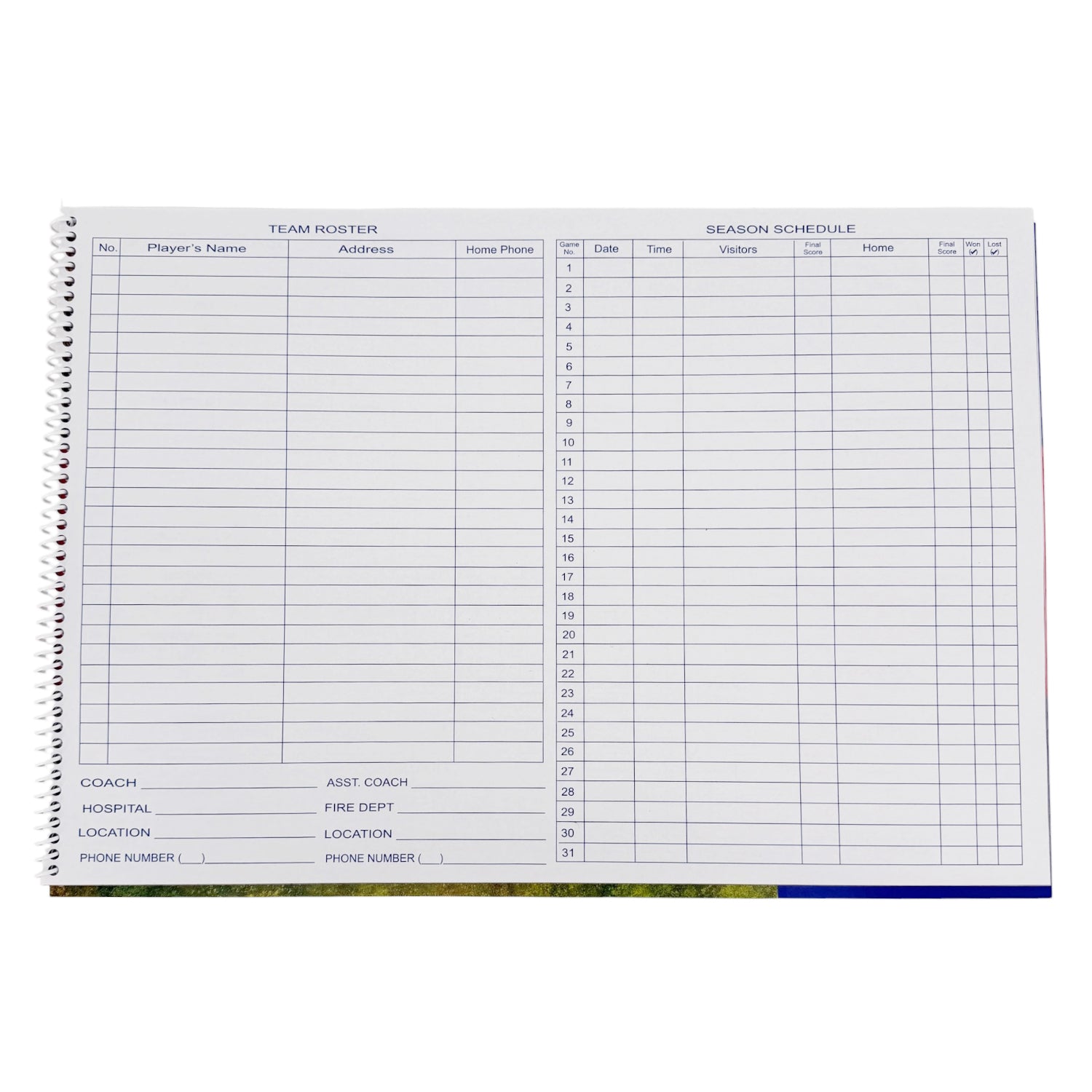 Smash It Sports Baseball/Softball Score Book (Side by Side 16 Position)