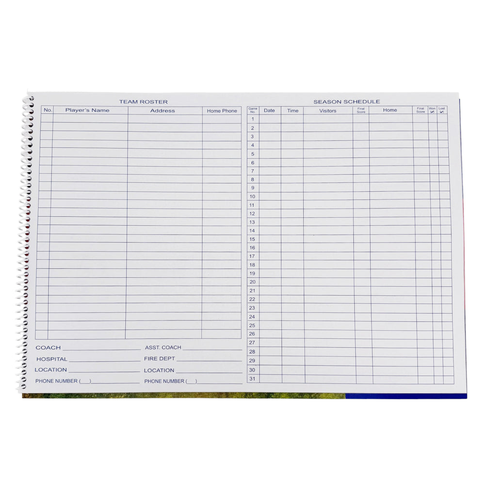 Smash It Sports Baseball/Softball Score Book (Side by Side 16 Position)