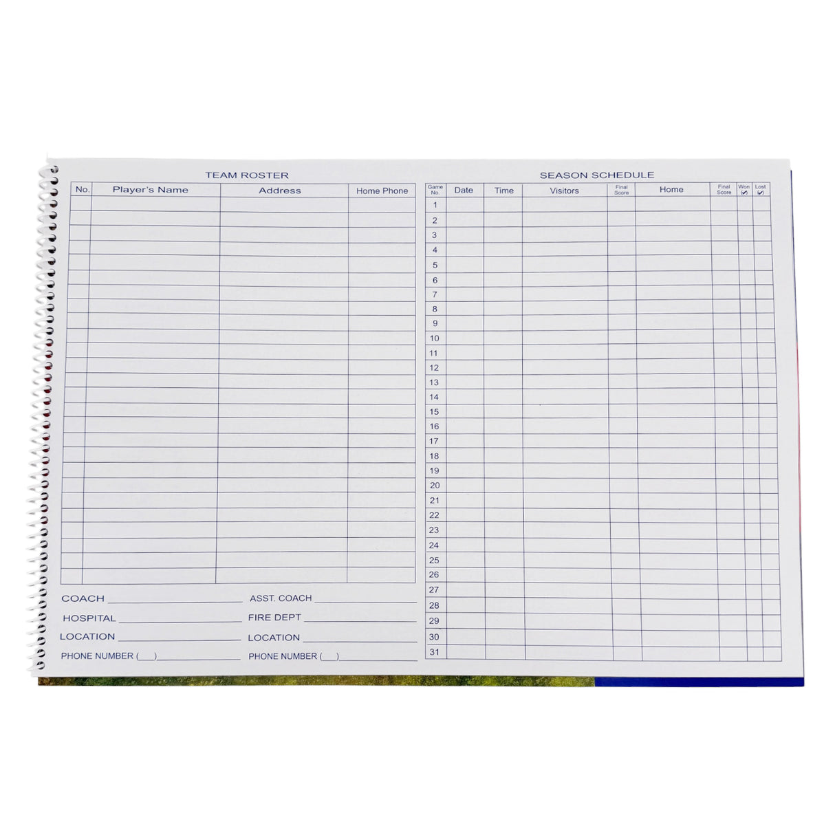 Smash It Sports Baseball/Softball Score Book (Side by Side 16 Position)