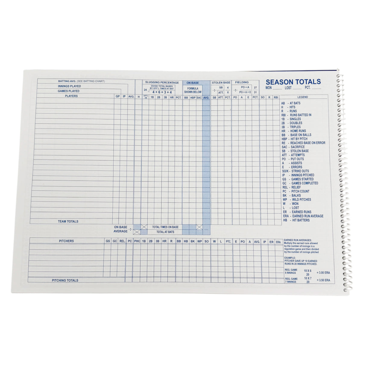 Smash It Sports Baseball/Softball Score Book (Side by Side 16 Position)