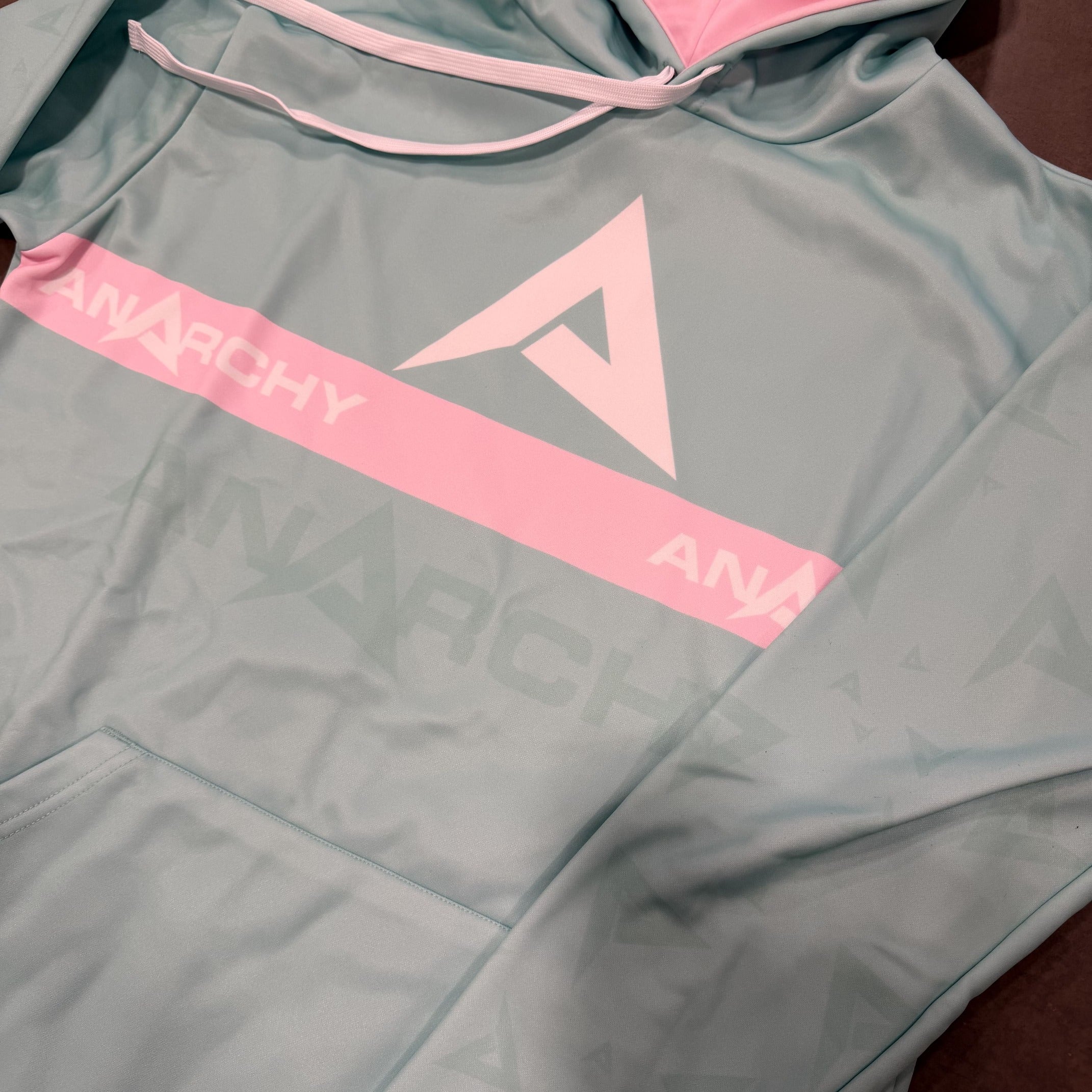 Anarchy Fleece Hoodie - Teal/Pink
