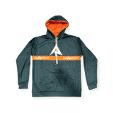 Anarchy Fleece Hoodie - Dark Green/Orange