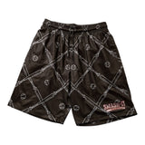 Smash It Sports Mesh Shorts - Bats and Balls (Black/White)
