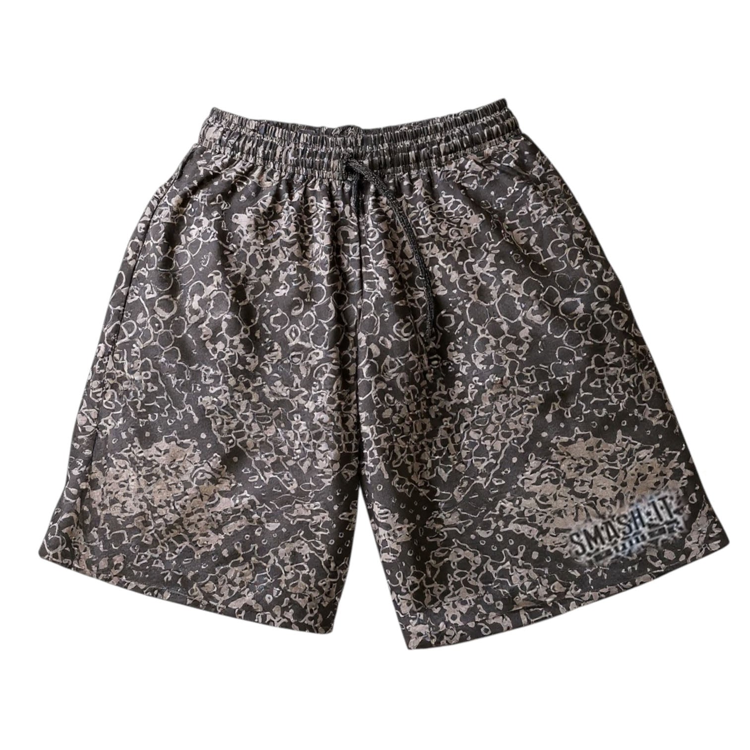 Smash It Sports Mesh Shorts - Snakeskin (Black/Charcoal)