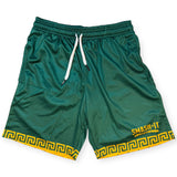 Smash It Sports Mesh Shorts - Aztec Green/Gold