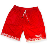 Smash It Sports Mesh Shorts - Aztec Red/White