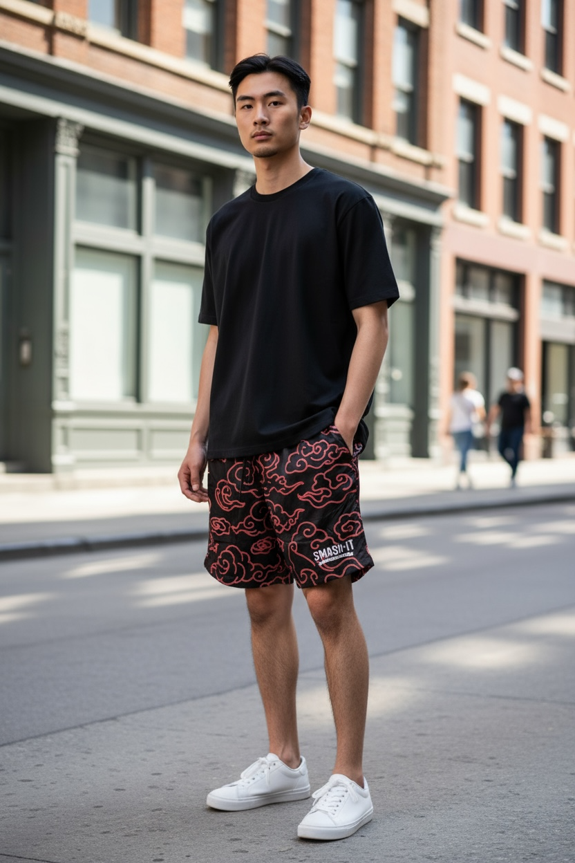 Smash It Sports Mesh Shorts - Clouds