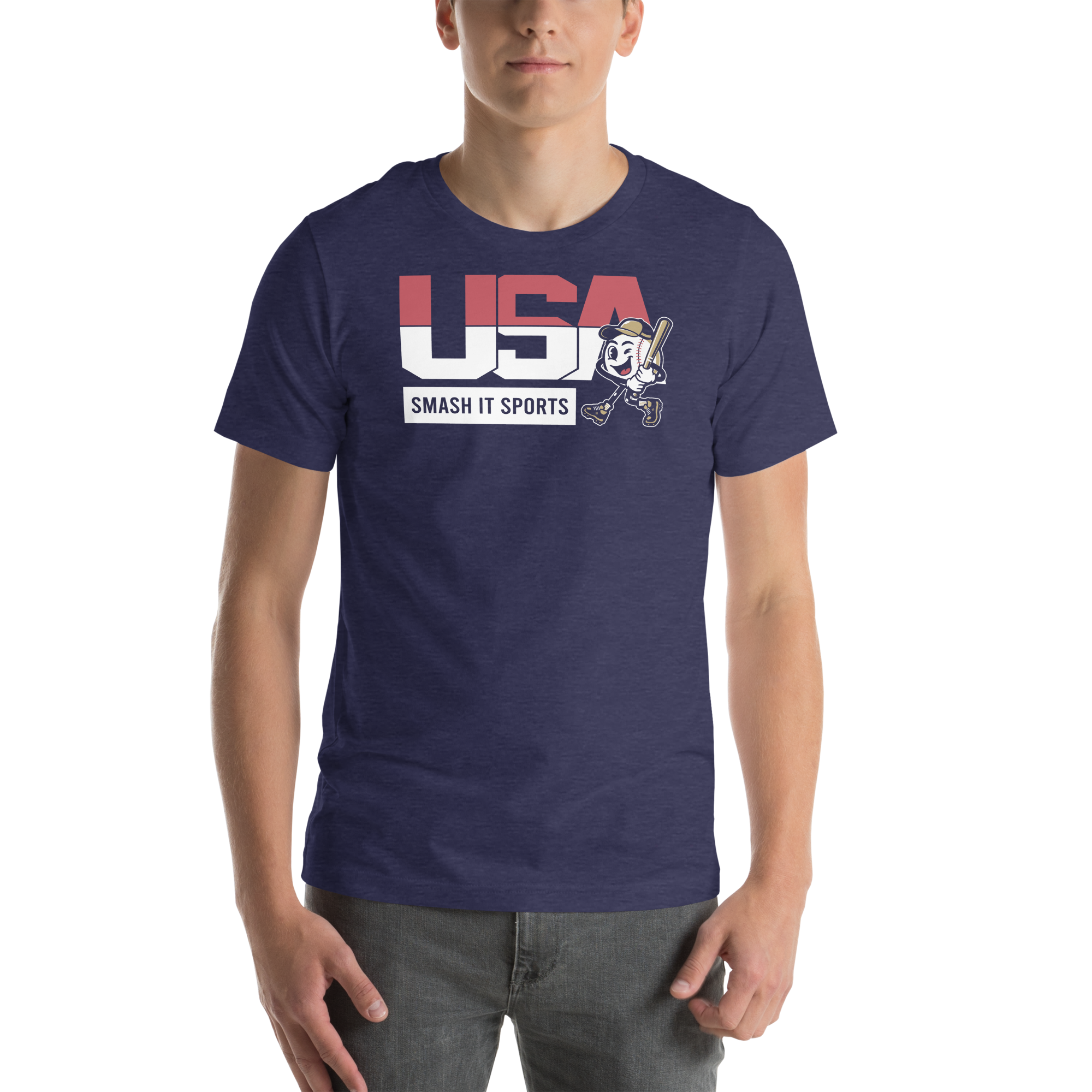 Smash It Sports T-Shirt - USA Baseball Club (Multiple Colors)
