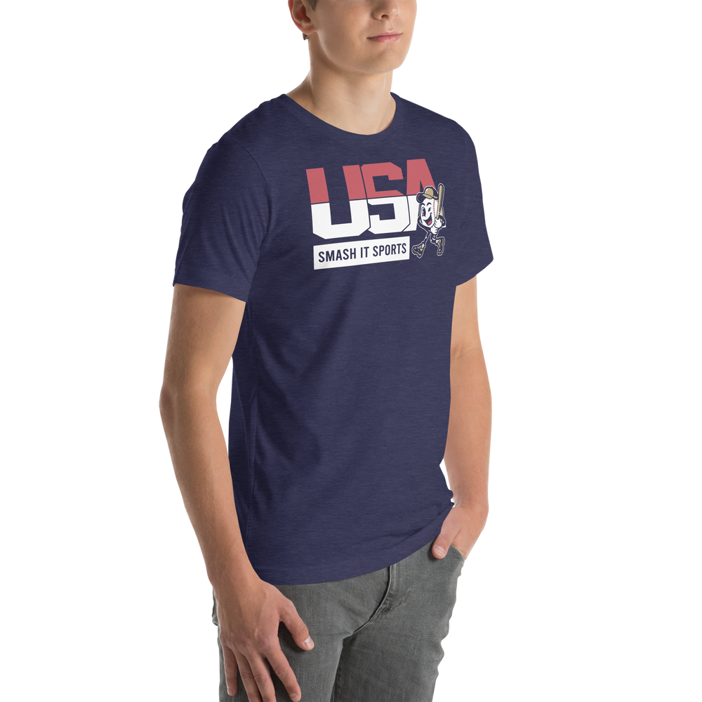 Smash It Sports T-Shirt - USA Baseball Club (Multiple Colors)