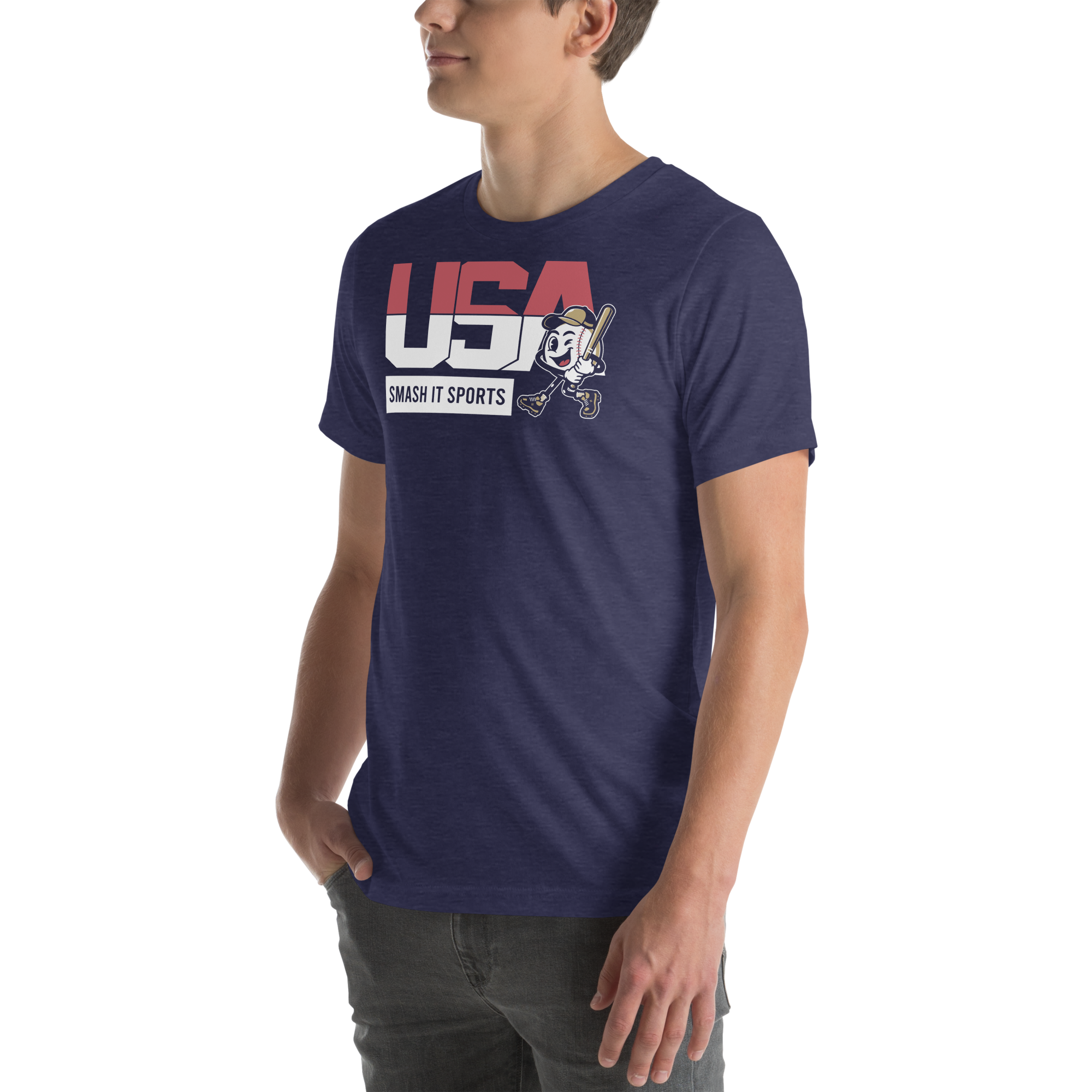 Smash It Sports T-Shirt - USA Baseball Club (Multiple Colors)