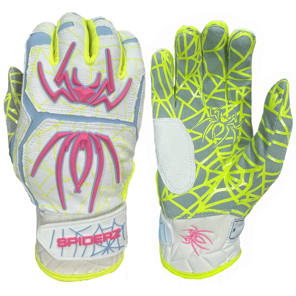 Spiderz HYBRID Batting Gloves - Fluoro