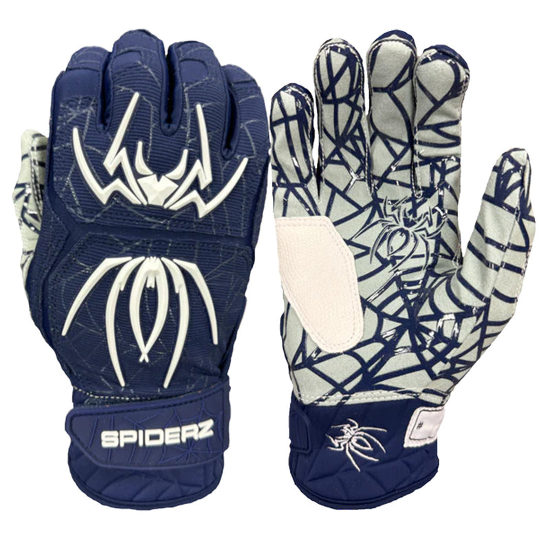 Spiderz HYBRID Batting Gloves - Navy/White