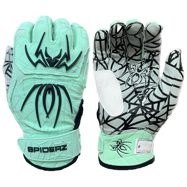 Spiderz HYBRID Batting Gloves - Mint/Black - Smash It Sports