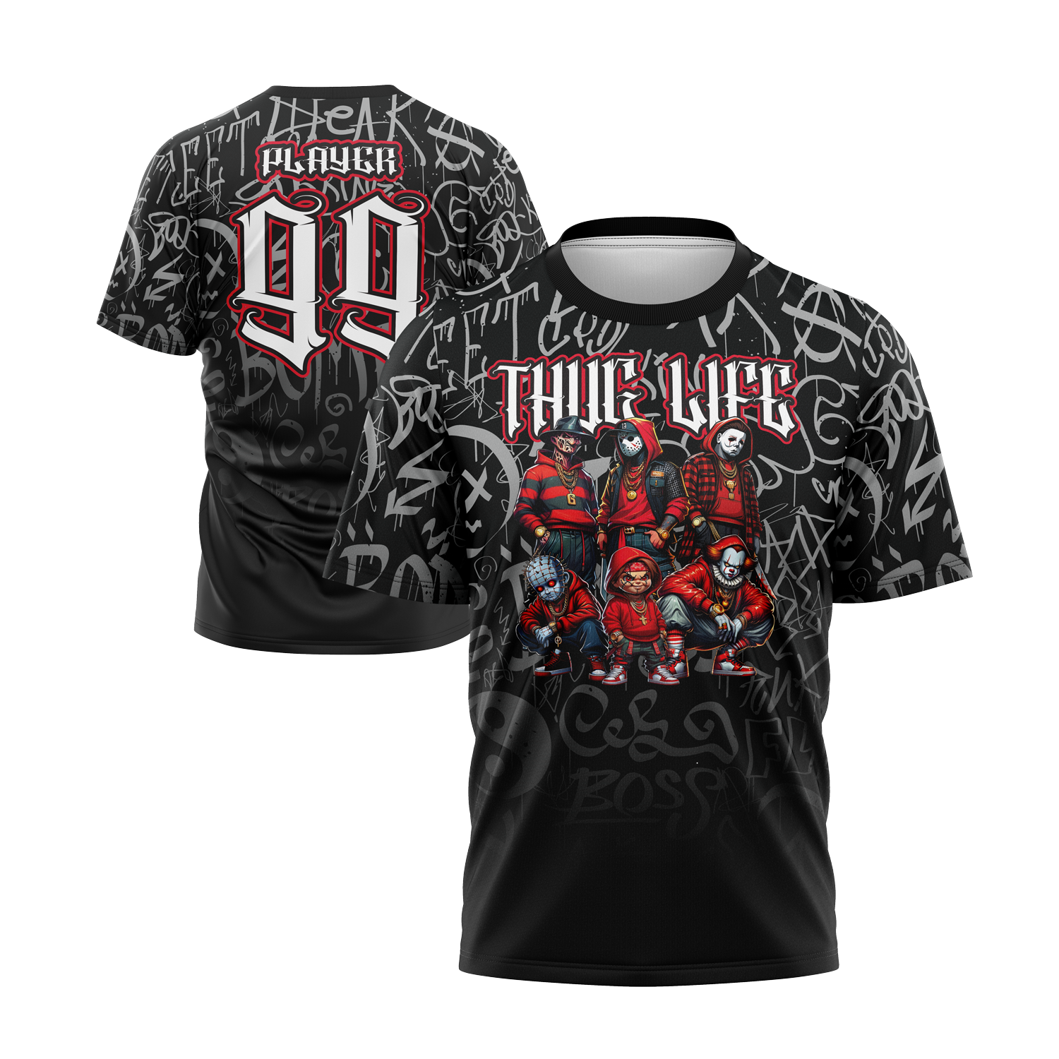 Thug Life Halloween Short Sleeve Jersey (Customized Buy-In)