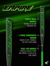 2026 Easton Empire Connell 1-Piece Loaded SSUSA Senior Slowpitch Softball Bat - ESS6EMPC1L