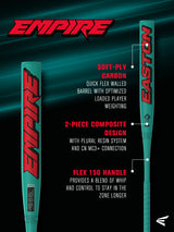 2026 Easton Empire Connell 2-Piece Loaded SSUSA Senior Slowpitch Softball Bat - ESS6EMPGCL