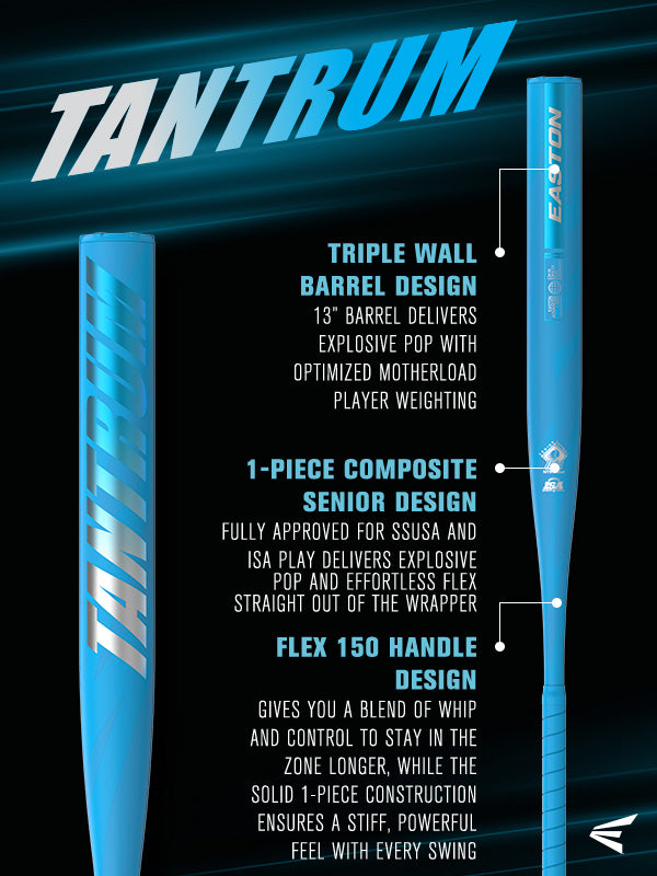 2026 Easton Tantrum 1-Piece Motherload SSUSA Senior Slowpitch Softball Bat - ESS6TNT1X