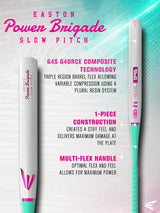 2026 Easton Power Brigade 1-Piece Loaded USSSA Slowpitch Softball Bat - ESU6PBWB1L