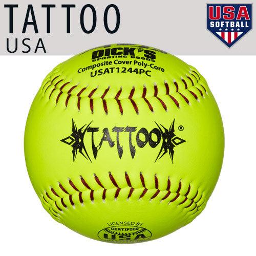 AD Starr Tattoo 44/375 ASA/USA 12" Composite Slowpitch Softballs - USAT1244PC - Smash It Sports