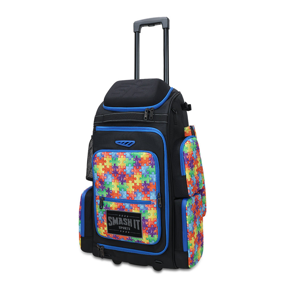 2025 Smash Ops Lil’ Guerrilla Hybrid Roller/Bat Pack Bag - Autism Awareness