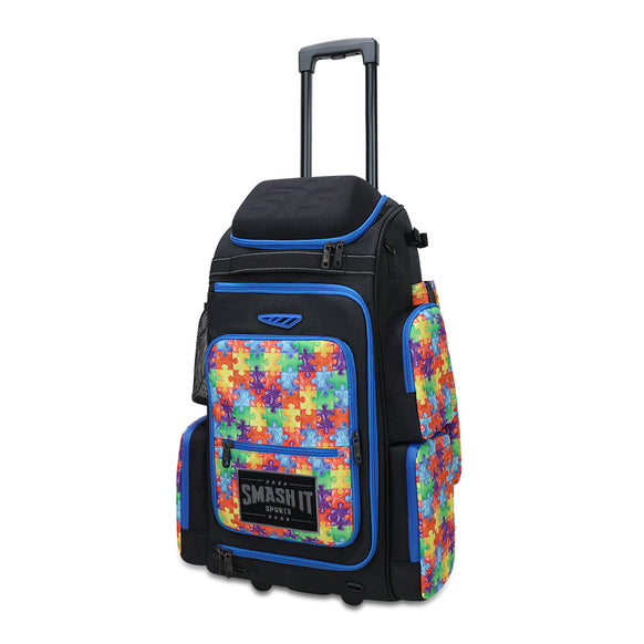 2025 Smash Ops Lil’ Guerrilla Hybrid Roller/Bat Pack Bag - Autism Awareness