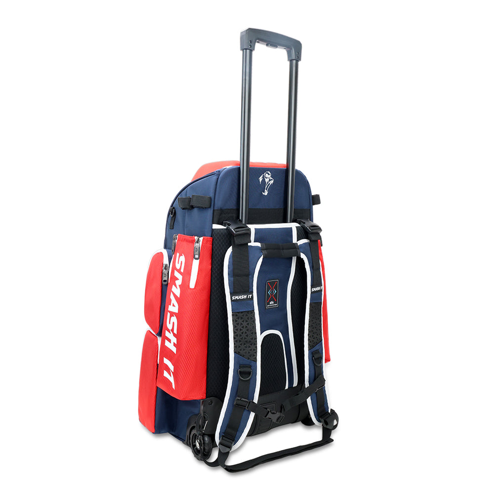 2025 Smash Ops Lil’ Guerrilla Hybrid Roller/Bat Pack Bag - Red/Navy