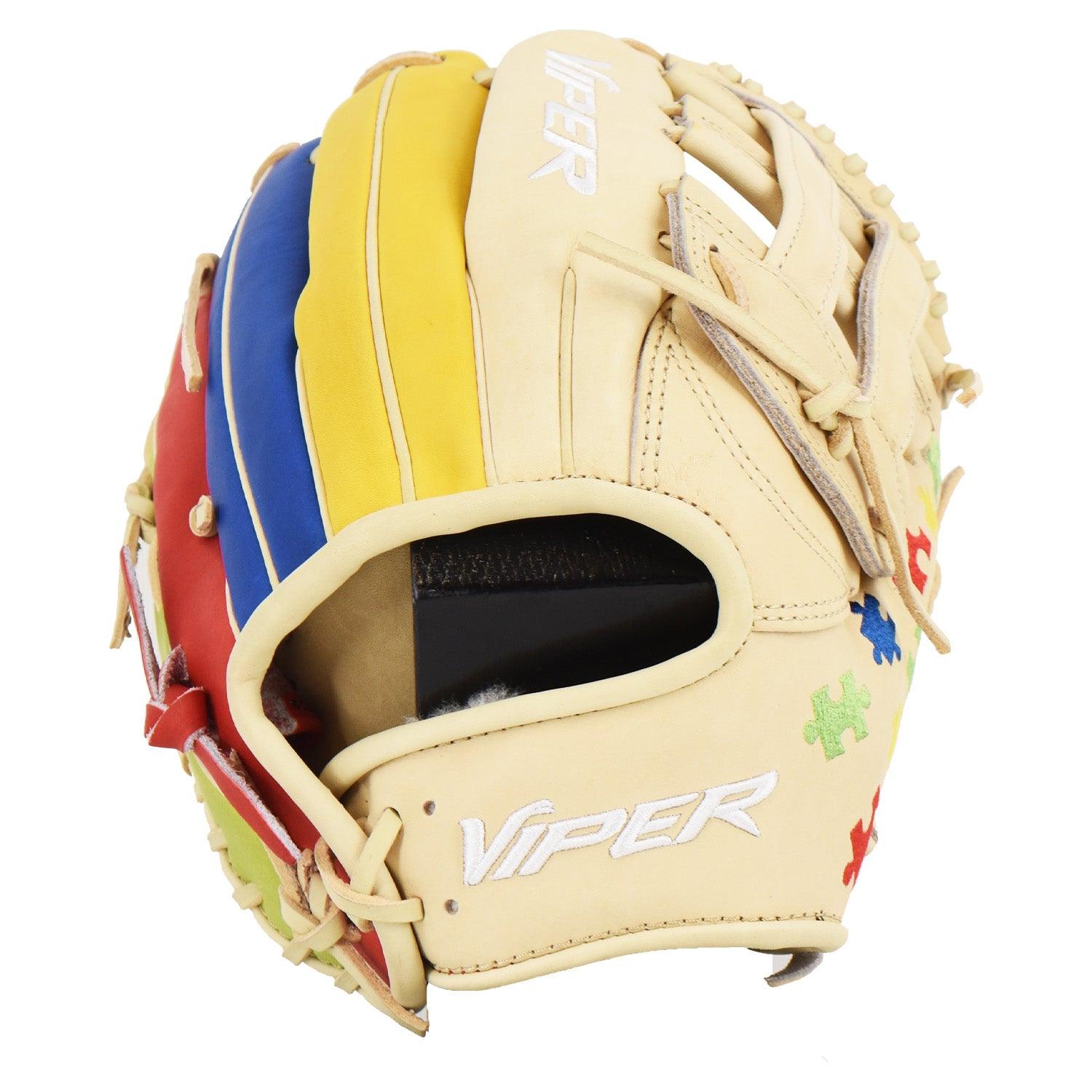 Viper Limited Edition Leather Slowpitch Softball Fielding Glove Autism Awareness - Smash It Sports